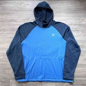Men's Blue and Black Hoodie